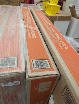 Lot of 3 The Home Depot 48 in. L x 6 in. W x 49 in. D Heavy Duty TV and Picture Moving Box, Appears