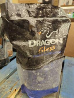 Margo Garden Products 1/4 in. 10 lb. Blue Reflective Tempered Fire Glass, SEALED BAG, MSRP 39.98