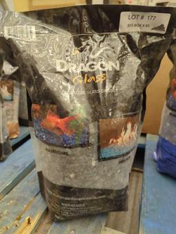 Margo Garden Products 1/4 in. 10 lb. Blue Reflective Tempered Fire Glass, SEALED BAG, MSRP 39.98