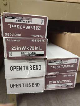 LOT OF 6 Unbranded Alabaster Cordless 1 in. 23 in. W x 72 in. L Light Filtering Vinyl Mini Blind,