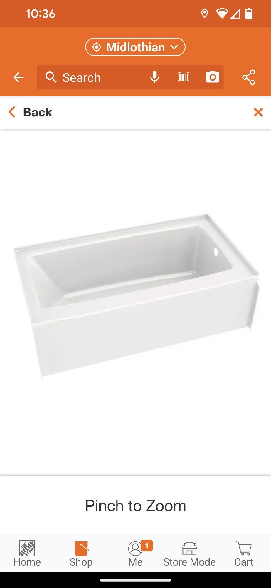 Delta Classic 500 60 in. x 32 in. Soaking Bathtub with Right Drain in High Gloss White, Appears to