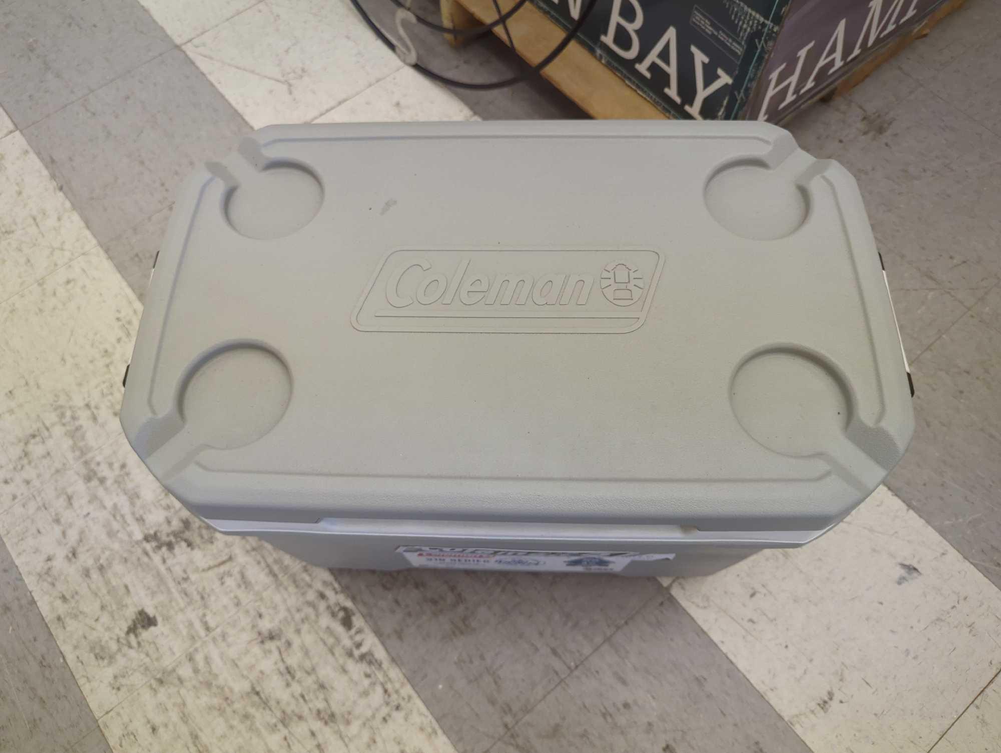 Coleman 52 qt. 316 Series Gray Chest Cooler, Appears to be New Retail Price Value $70, Sold Where Is