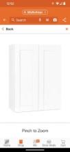 Hampton Bay Shaker 27 in. W x 12 in. D x 36 in. H Assembled Wall Kitchen Cabinet in Satin White,