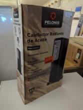 Pelonis 1,500-Watt Oil-Filled Radiant Electric Space Heater with Thermostat, OPEN BOX, UNIT APPEARS