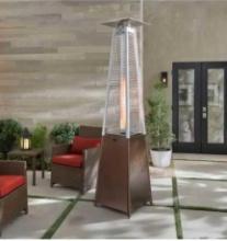 Hampton Bay 42,000 BTU Gold Gas Patio Heater, Retail Price $449, Appears to be New in Open Box,