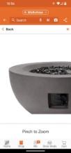 Hampton Bay Grove Park 36 in. x 18 in. Round Concrete Propane Gas Fire Pit, Appears to be New in