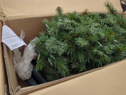 7.5' WESLEY LONG NEEDLE PINE LED PRE LIT TREE, OPEN BOX, UNIT APPEARS LIGHTLY USED, ESTIMATED MSRP