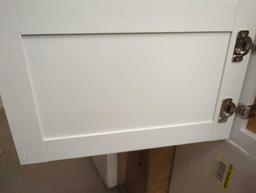 Hampton Bay 36 in. W x 25 in. D x 12 in. H Assembled Wall Bridge Kitchen Cabinet in White with