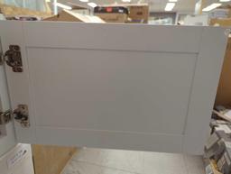 Hampton Bay 36 in. W x 25 in. D x 12 in. H Assembled Wall Bridge Kitchen Cabinet in White with
