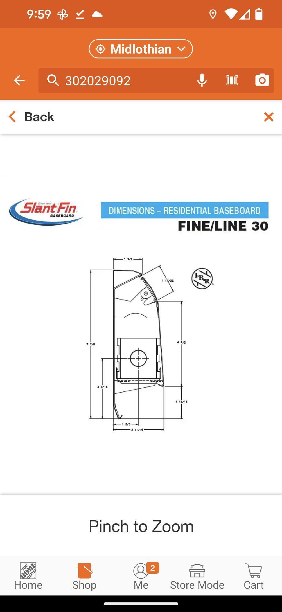 Slant/Fin Fine/Line 30 4 ft. Hydronic Baseboard Heating Enclosure Only in Nu-White, Appears to be