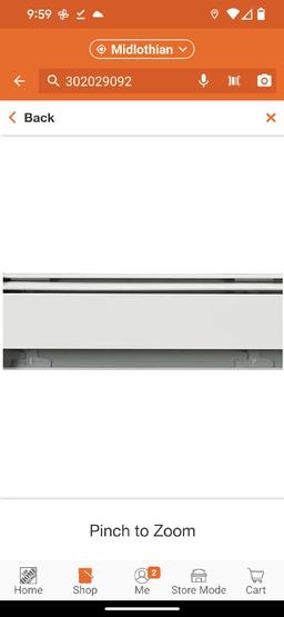 Slant/Fin Fine/Line 30 4 ft. Hydronic Baseboard Heating Enclosure Only in Nu-White, Appears to be