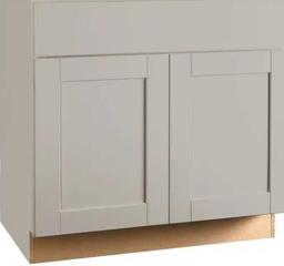 Hampton Bay Shaker 36 in. W x 24 in. D x 34.5 in. H Assembled Sink Base Kitchen Cabinet in Dove