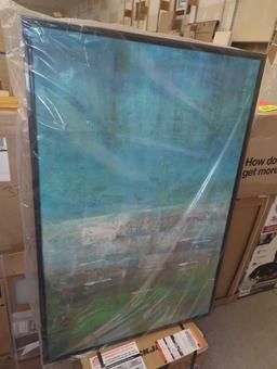 ArtWall 'Green Oasis' by Iris Lehnhardt Framed Canvas Wall Art, Dimensions - 48" H x 32" W x 2" D,