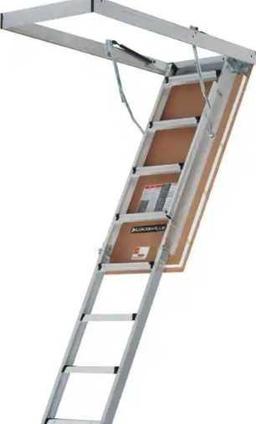 Louisville Ladder Energy Efficient 7 ft. 8 in. to 10 ft. 3 in., 25.5 in. x 54 in. Insulated Aluminum