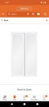 TRUporte 48 in. x 80 in. White Twilight Frosted Glass MDF Wood Sliding Closet Door, Retail Price