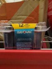 Lot of 2 packs of Rayovac High Energy 9V Batteries (12-Pack), Alkaline 9 Volt Batteries, Appears to