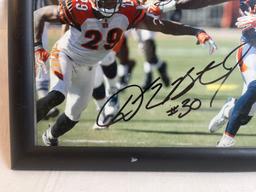 Denver Broncos autographed photo #30 David Bruton. Framed. 8x10.
