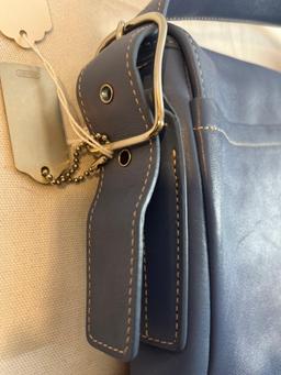 Blue leather Coach purse