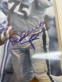 Deacon Jones / Barry Sanders Autographed TimeWarp photo. #0285 of 5000. Card #10. Edge Authentic