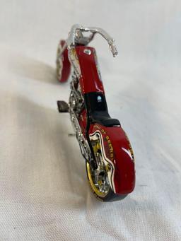 Budweiser chopper motorcycle figurine by the Hamilton Collection with a certificate of authenticity