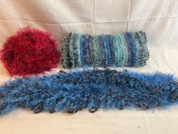 Eyelash yarn / fun fur scarf lot