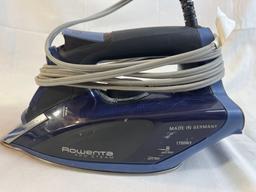 Two steam irons. Black & Decker EvenSteam and Rowenta Pro Steam