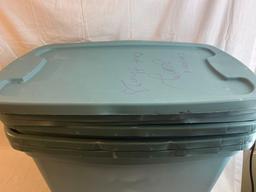 Large plastic storage tubs 23Lx17Dx14H