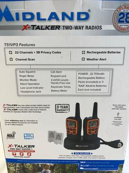 Midland X-talker two-way radios in box