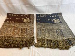 Two Roma (Rome Italy) throw blankets...
