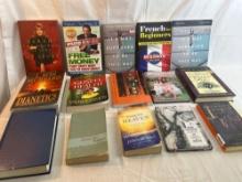 Lot of books including spiritual, inspirational books, biographies and French language book