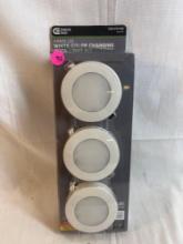 3-pack LED white color changing puck light kit