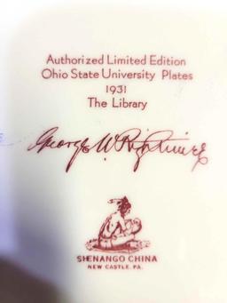 Limited Edition Plate of the Library at Ohio State University in 1931. $1 STS