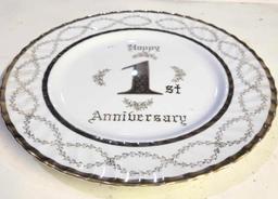 Vintage 1st Anniversary Fine China Plate $1 STS