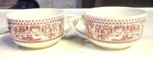 Vintage Royal Memory Lane Red and White Coffee or Tea Cups. $1 STS