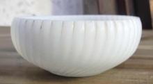 Vintage Milk Glass Swirl Pattern Bowl $1 STS