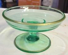 Vintage Green Depression Glass Serving Dish $1 STS