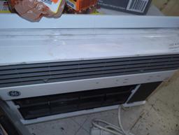 Tote Lot of Assorted Items Including GE Small Room Air Conditioner (Parts ONLY), Husky 2" Flexible