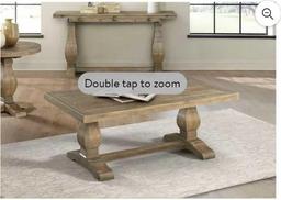 Lot of 2 Items Including Martin Svensson Home Napa Pedestal Coffee Table, Reclaimed Natural (Retail