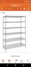Lot of 2 Items Including HDX (Bent) 6-Tier Commercial Grade Heavy Duty Steel Wire Shelving Unit in