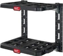 Milwaukee PACKOUT 22.3 in. Black Resin Racking Kit with Metal Reinforced Frame and Integrated
