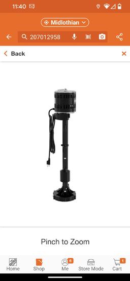 Everbilt 1/3 HP Plastic Pedestal Sump Pump, Appears to be New in Factory Sealed Box Retail Price
