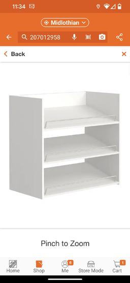 ClosetMaid Impressions 3-Shelf White Shoe Organizer, Appears to be New in Factory Sealed Box Retail