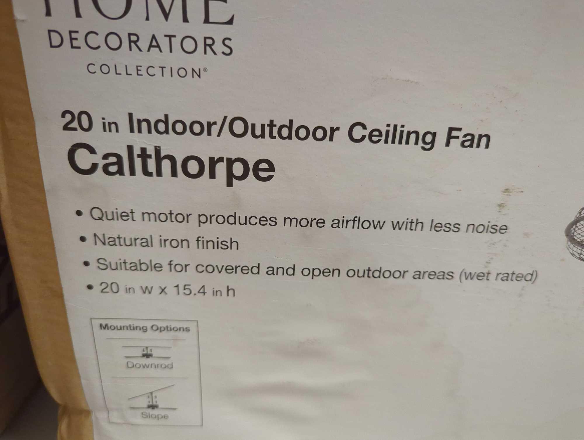 Home Decorators Collection Calthorpe 20 in. Indoor/Outdoor Wet Rated Portable Natural Iron Ceiling