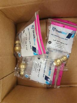 Box Lot of 3 SharkBite 1/2 in. x 1/4 in. (3/8 in. O.D.) Push-to-Connect Brass Reducing Coupling