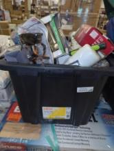 Tote Lot of Assorted Items Including Milwaukee AIR-TIP 1-1/4 in. - 2-1/2 in. Rocking Utility Nozzle