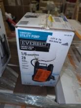 Everbilt 1/6 HP Plastic Submersible Utility Pump, Retail Price $109, Appears to be Used, What You