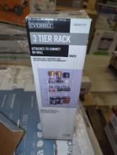 Everbilt 3 Tier Rack - 12 in. W x 15 in. H x 4 in. D, Retail Price $15, Appears to be New, What You