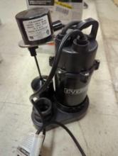 Everbilt 1/2 HP Aluminum Sump Pump Vertical Switch, Appears to be New in Open Box Retail Price Value