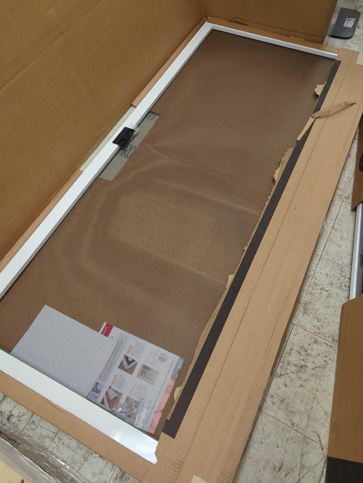 Screen Tight PSD36W Patio Screen Door, 36 in W, Sliding Screen, Aluminum, White. Comes in open box