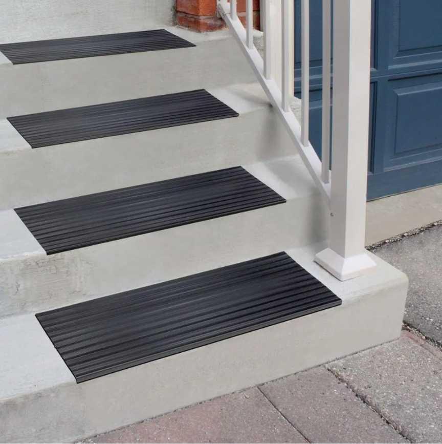 Box of 36 Black 9.25 in. x 24 in. PVC Stair Tread Cover, Retail Price $4/Each, Appears to be New,